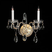 Bohemian Crystal Wall Sconce with Crystals