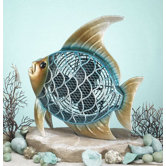 Tropical Fish Figurine Table Top Fan
