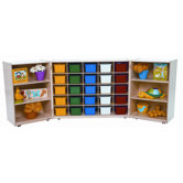 Tri Fold Storage Unit with Assorted Trays