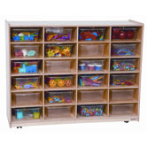 Twenty Four Large Tray Storage Unit with Clear Trays