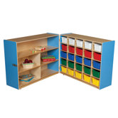Tray and Shelf Fold Storage Unit with 25 Assorted Trays