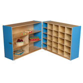 Tray and Shelf Fold Storage Unit without Trays