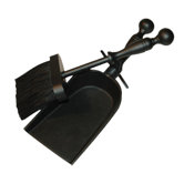 2 Piece Cast Iron Fireplace Tool Set