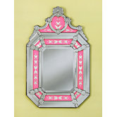 Roxanne Venetian Wall Mirror in Pink