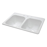Deluxe 33" x 22" Kitchen Sink