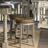 Twilight Bay Dalton Counter Stool in Distressed Textured Soft Taupe Gray