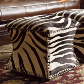 Barclay Leather Cube Ottoman