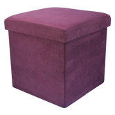 Medium Suede Ottoman
