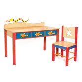 Little Lizards 24" W Writing Desk and Chair Set