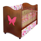 Butterfly Convertible Crib in Chocolate