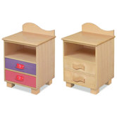 Natural 2 Drawer Nightstand