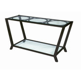 Veranda Glass Top Console Table