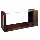 Dado Rectangular Glass Top Console Table