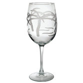 Palm Tree Large Wine Glass (Set of 4)