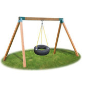 Classic Cedar Tire Swing with Lumber