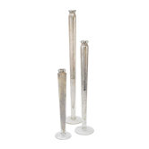 Mercury Glass Ribbed Candleholder
