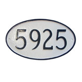 Small Oval Address Plaque