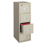 22" D Four-Drawer Turtle Vertical Filing Cabinet