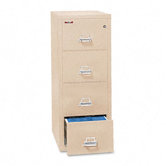 4-Drawer Vertical File, 17.75" W x 25" D, Ul Listed 350, Letter