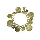 Foreign Coins Charm Bracelet