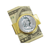 Half Dollar Goldtone Money Clip