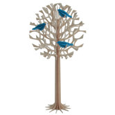 Small Leaf Tree with 3 Mini Blue Birds