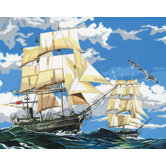 Painting by Numbers Artist Canvas Series SaiLong Ships Set