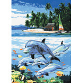 Painting by Numbers Artist Canvas Series Dolphin Island Set