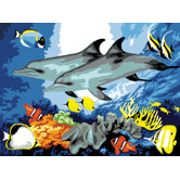 Painting by Numbers Large Dolphins Junior  Set