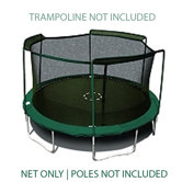 15 Ft. (Frame Size) Trampoline Net for 3 Arch Enclosure with Sleeves (Fits Bounce Pro/Sports Power) (Net Only)