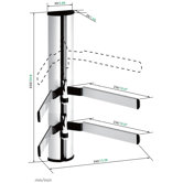 A/V Component Shelf Mount with Two Sets of Arms