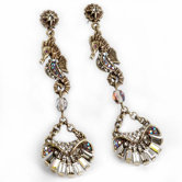 Seahorse and Deco Shell Earrings