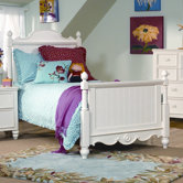 Summer Breeze Scroll Top Low Poster Bed