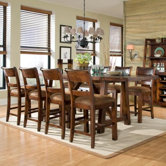 Woodland Ridge 9 Piece Counter Height Dining Table