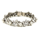 Pearl and Crystal Thin Bracelet