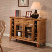 Rustic Oak Dining Server