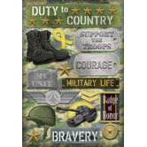 Cardstock Stickers Military Life