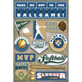 Cardstock Stickers Softball MVP
