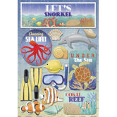 Cardstock Stickers Lets Snorkel