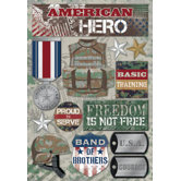 Cardstock Stickers American Hero