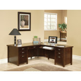 Tribeca Loft Cherry Right Hand Facing Computer Desk