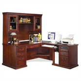 Huntington Club Right L-Shape Executive Desk with Hutch Top