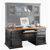 Southampton Onyx Computer Kneehole Credenza