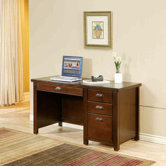 Tribeca Loft Cherry Single Pedestal Desk