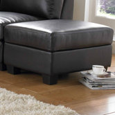 Cube Bonded Leather Stool