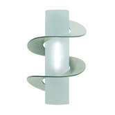 Solune One Light Wall Sconce in Satin Nickel with Double Twist