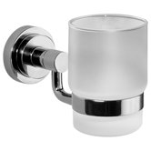 Bathroom Glass Tumbler with Holder