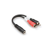 3.5mm TRSF to Dual RCAM Stereo Breakout Cable
