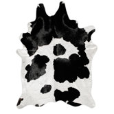 Natural Cowhide Black and White Rug