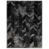 Patchwork Cowhide Yves Black Rug